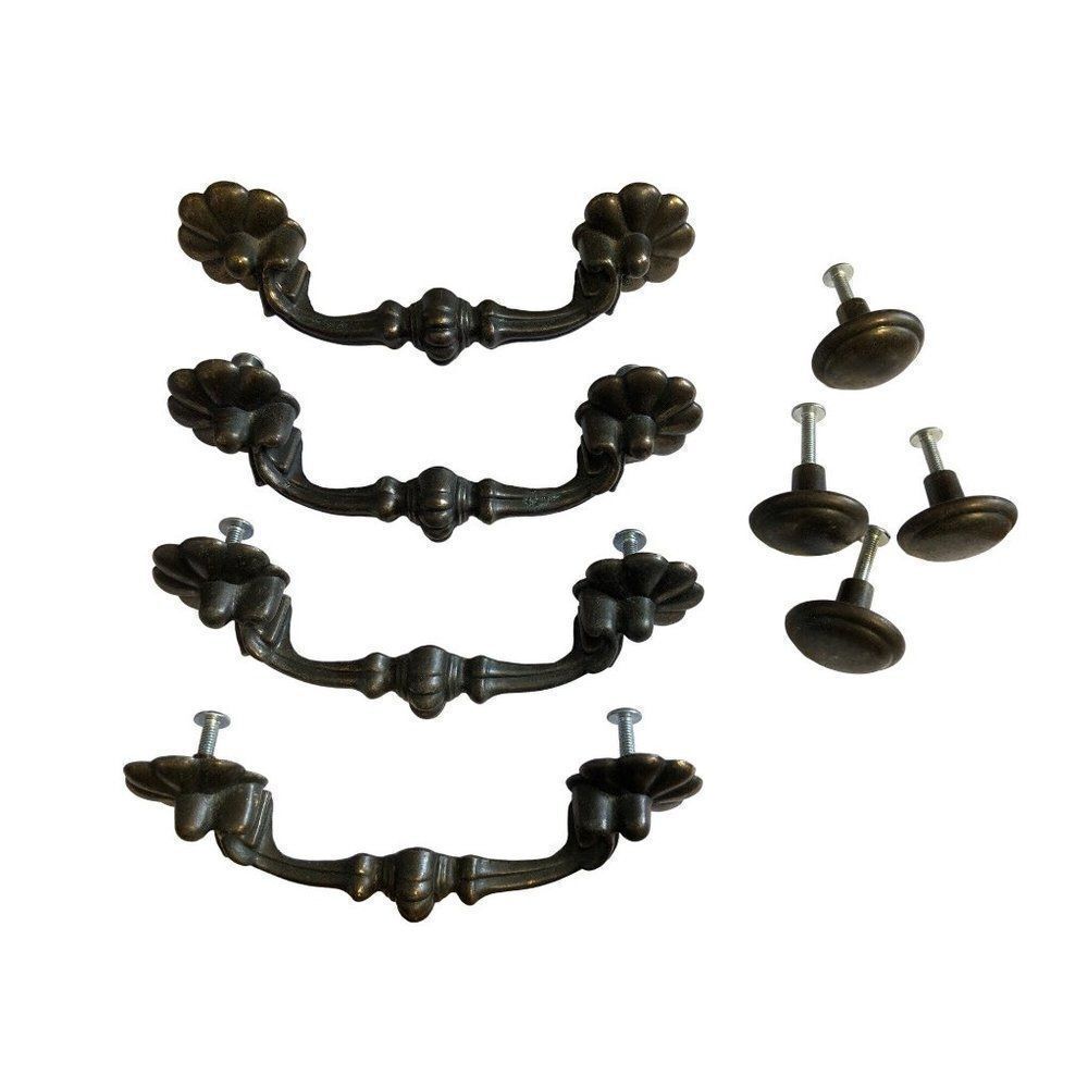 Drop Bail Dresser Pull Handle Drawer Pulls Rustic Solid Brass